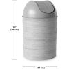 Umbra Mezzo Swing-Top Waste Can, 2.5-Gallon (10 L), Bronze(Greywood)