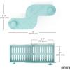 Umbra Nami Shower Caddy Set of 2 – Adhesive Shower Shelf, No Drill Wall Mounted Bathroom Organizer, Rust-Free Plastic Shower Storage Baskets for Shampoo & Toiletries, Ocean Sand(Ocean Blue)