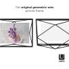 Umbra Prisma 4×6 Picture Frame, Metal Floating Wall or Desk Photo Display for Pictures, Art, Illustrations, and More, Black