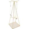 Umbra Prisma Jewelry Stand and Necklace Holder, Matte Brass(Brass)