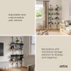 Umbra Solis Metal Display Shelf with 4 Adjustable Shelves, Sand(Black)