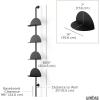 Umbra Solis Metal Display Shelf with 4 Adjustable Shelves, Sand(Black)