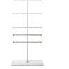 Umbra Trigem Tiered Tabletop Jewelry Organizer Freestanding Hanging Necklace, Earring and Bracelet Display, 5, White Gray