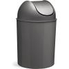 Umbra Mezzo Swing-Top Waste Can, 2.5-Gallon (10 L), Bronze(Brushed Silver)