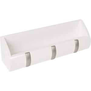 Umbra Cubby Mini Organizer – with Hooks and Compartment, Great for Holding Keys, Phone, Chargers, Mail, and Oher Goods, Compact Storage, White 12-1/2 by 3-1/2 by 3 1/4″(White)