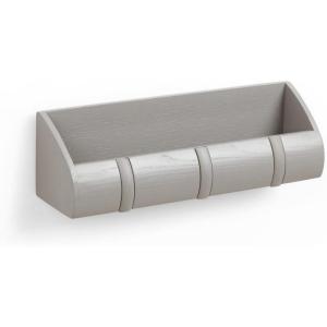 Umbra Cubby Mini Organizer – with Hooks and Compartment, Great for Holding Keys, Phone, Chargers, Mail, and Oher Goods, Compact Storage, White 12-1/2 by 3-1/2 by 3 1/4″(Gray)