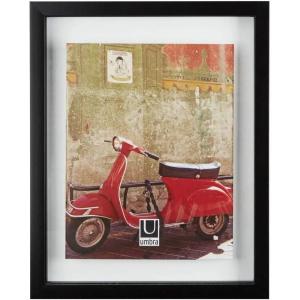 Umbra Document Frame 13×16 inch Modern Picture Frame Designed to Display a Floating 11×14 Document, Diploma, Certificate, Photo or Artwork (Black)