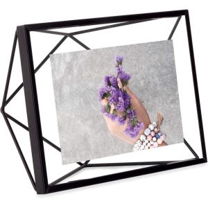 Umbra Prisma 4×6 Picture Frame, Metal Floating Wall or Desk Photo Display for Pictures, Art, Illustrations, and More, Black