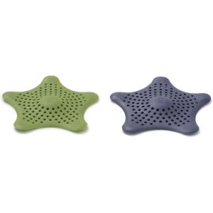 Umbra Starfish Drain Cover/Hair Catcher, Surf Blue (Pack of 3)(Avocado and Mist Blue)