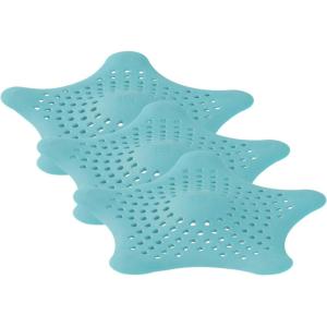 Umbra Starfish Drain Cover/Hair Catcher, Surf Blue (Pack of 3)(Surf Blue)