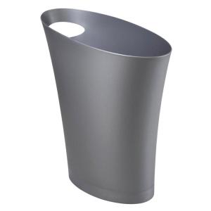 umbra Slim Trash Can Oval Lid Free Pail Trash Can Dust Box(charcoal)