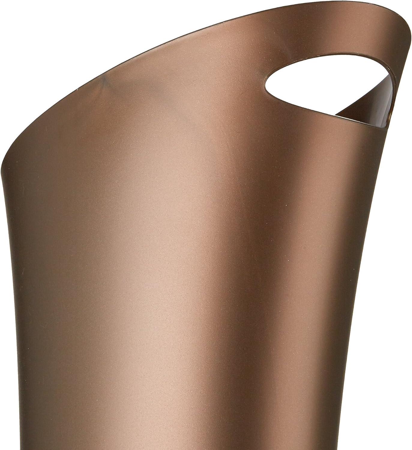 image:imageUmbra Skinny Sleek amp Stylish Bathroom Trash Small Garbage Can Wastebasket for Narrow Spaces at Home or Office 2 Gallon Capacity Bronze 3Pack