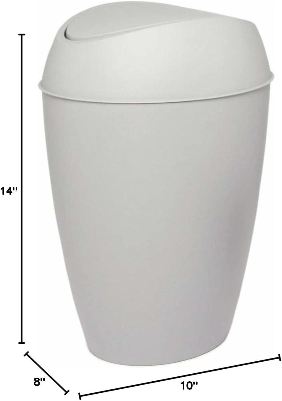 image:imageUmbra Twirla 24 Gallon Trash Can with Swingtop Lid GrayGrey