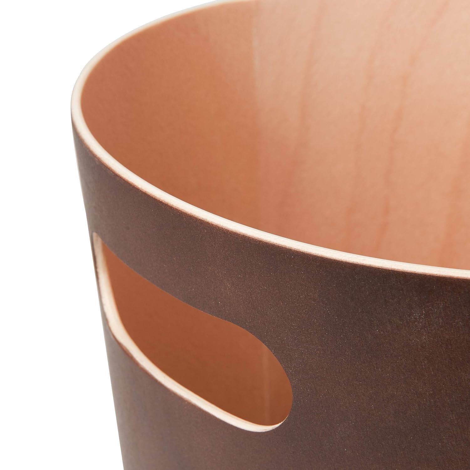 image:imageUmbra Woodrow 2Gallon Modern Wooden Trash Can Wastebasket Attractive Bin for Garbage or Recycling Suitable for Home or Office Slate BlueEspresso
