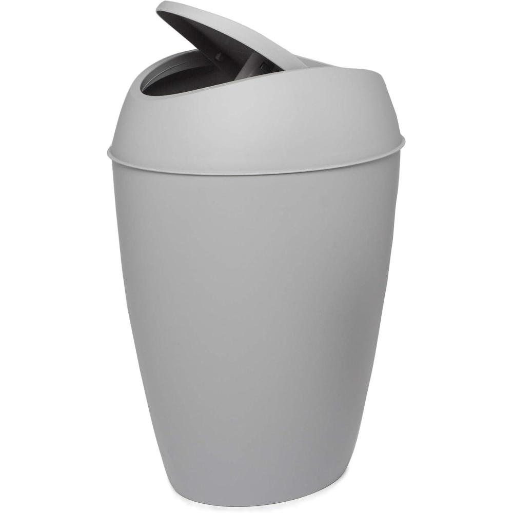 image:imageUmbra Twirla 24 Gallon Trash Can with Swingtop Lid GrayGrey