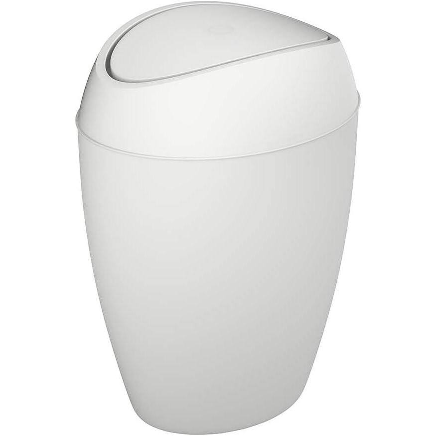 image:imageUmbra Twirla 24 Gallon Trash Can with Swingtop Lid GrayWhite