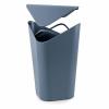 Umbra Corner Can Slate Blue Trash Can with Lid Square Type