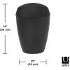 Umbra Twirla, 2.4 Gallon Trash Can with Swing-top Lid, Gray(Black)