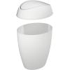 Umbra Twirla, 2.4 Gallon Trash Can with Swing-top Lid, Gray(White)