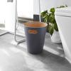 Umbra Woodrow 2-Gallon Modern Wooden Trash Can Wastebasket, Attractive Bin for Garbage or Recycling, Suitable for Home or Office, Slate Blue(Dark Grey)
