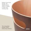 Umbra Woodrow 2-Gallon Modern Wooden Trash Can Wastebasket, Attractive Bin for Garbage or Recycling, Suitable for Home or Office, Slate Blue(Espresso)