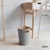 Umbra Woodrow 2-Gallon Modern Wooden Trash Can Wastebasket, Attractive Bin for Garbage or Recycling, Suitable for Home or Office, Slate Blue(Light Grey)