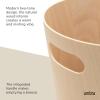 Umbra Woodrow 2-Gallon Modern Wooden Trash Can Wastebasket, Attractive Bin for Garbage or Recycling, Suitable for Home or Office, Slate Blue(Natural)