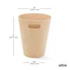 Umbra Woodrow 2-Gallon Modern Wooden Trash Can Wastebasket, Attractive Bin for Garbage or Recycling, Suitable for Home or Office, Slate Blue(Natural)