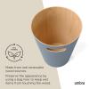 Umbra Woodrow 2-Gallon Modern Wooden Trash Can Wastebasket, Attractive Bin for Garbage or Recycling, Suitable for Home or Office, Slate Blue(Slate Blue)