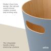 Umbra Woodrow 2-Gallon Modern Wooden Trash Can Wastebasket, Attractive Bin for Garbage or Recycling, Suitable for Home or Office, Slate Blue(Slate Blue)