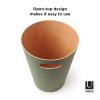 Umbra Woodrow 2-Gallon Modern Wooden Trash Can Wastebasket, Attractive Bin for Garbage or Recycling, Suitable for Home or Office, Slate Blue(Spruce)