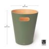 Umbra Woodrow 2-Gallon Modern Wooden Trash Can Wastebasket, Attractive Bin for Garbage or Recycling, Suitable for Home or Office, Slate Blue(Spruce)