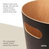 Umbra Woodrow 2-Gallon Wood Trash Can Wastebasket, Attractive Bin for Garbage or Recycling, Suitable for Home or Office, Black
