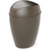 Umbra Twirla, 2.4 Gallon Trash Can with Swing-top Lid, Gray(Shadow)