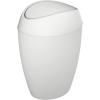 Umbra Twirla, 2.4 Gallon Trash Can with Swing-top Lid, Gray(White)