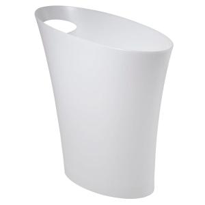 Umbra 2 gal. White Skinny Wastebasket
