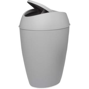Umbra Twirla, 2.4 Gallon Trash Can with Swing-top Lid, Gray(Grey)