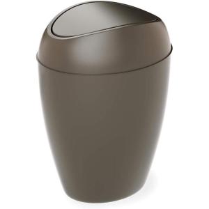 Umbra Twirla, 2.4 Gallon Trash Can with Swing-top Lid, Gray(Shadow)