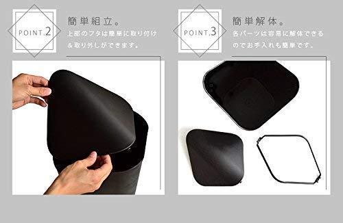 image:imageUmbra Corner SwingTop Waste Can Charcoalmetallic white