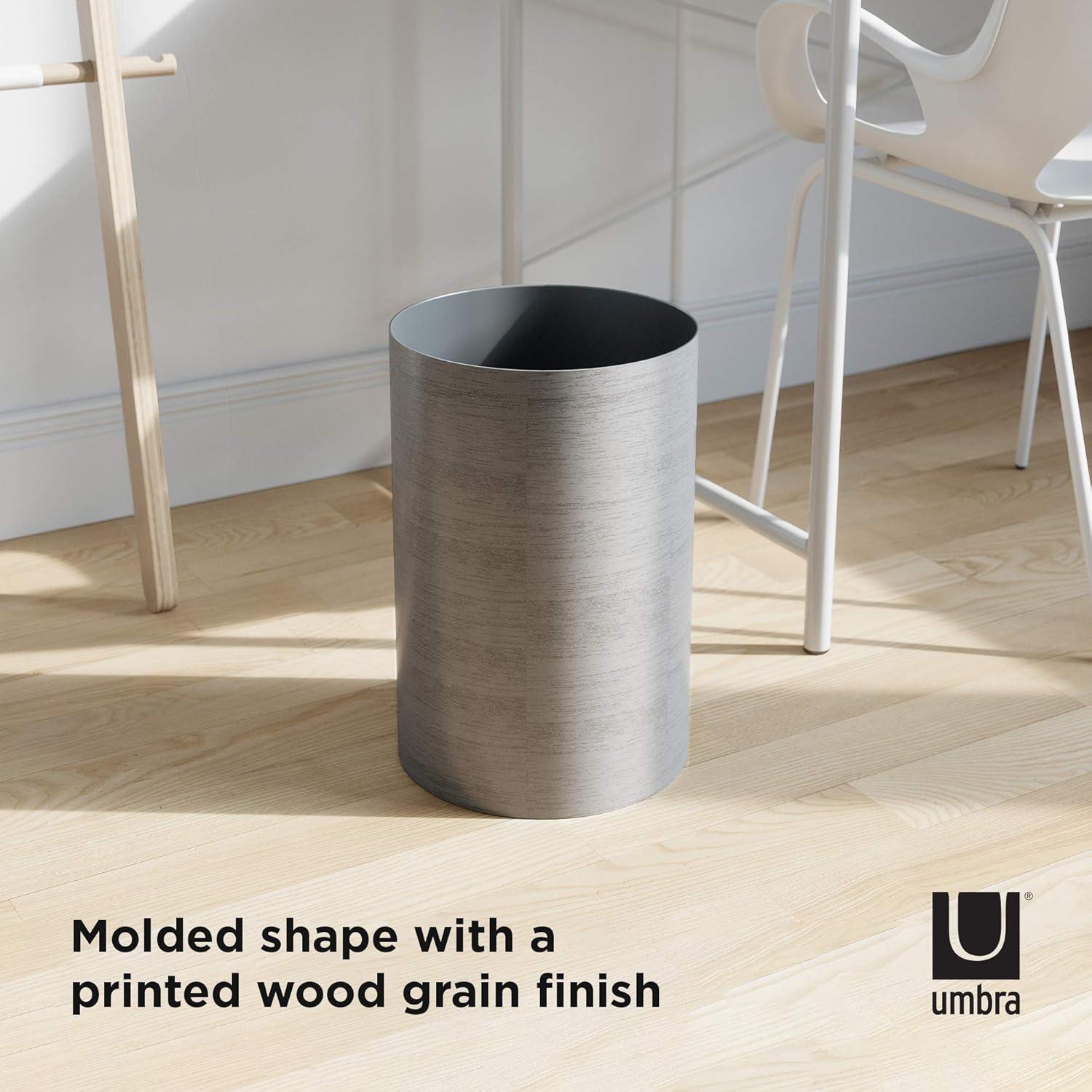 image:imageUmbra Metalla Trash Can Waste Basket Plastic 45 Gallon 17L Bin BlackGreywood