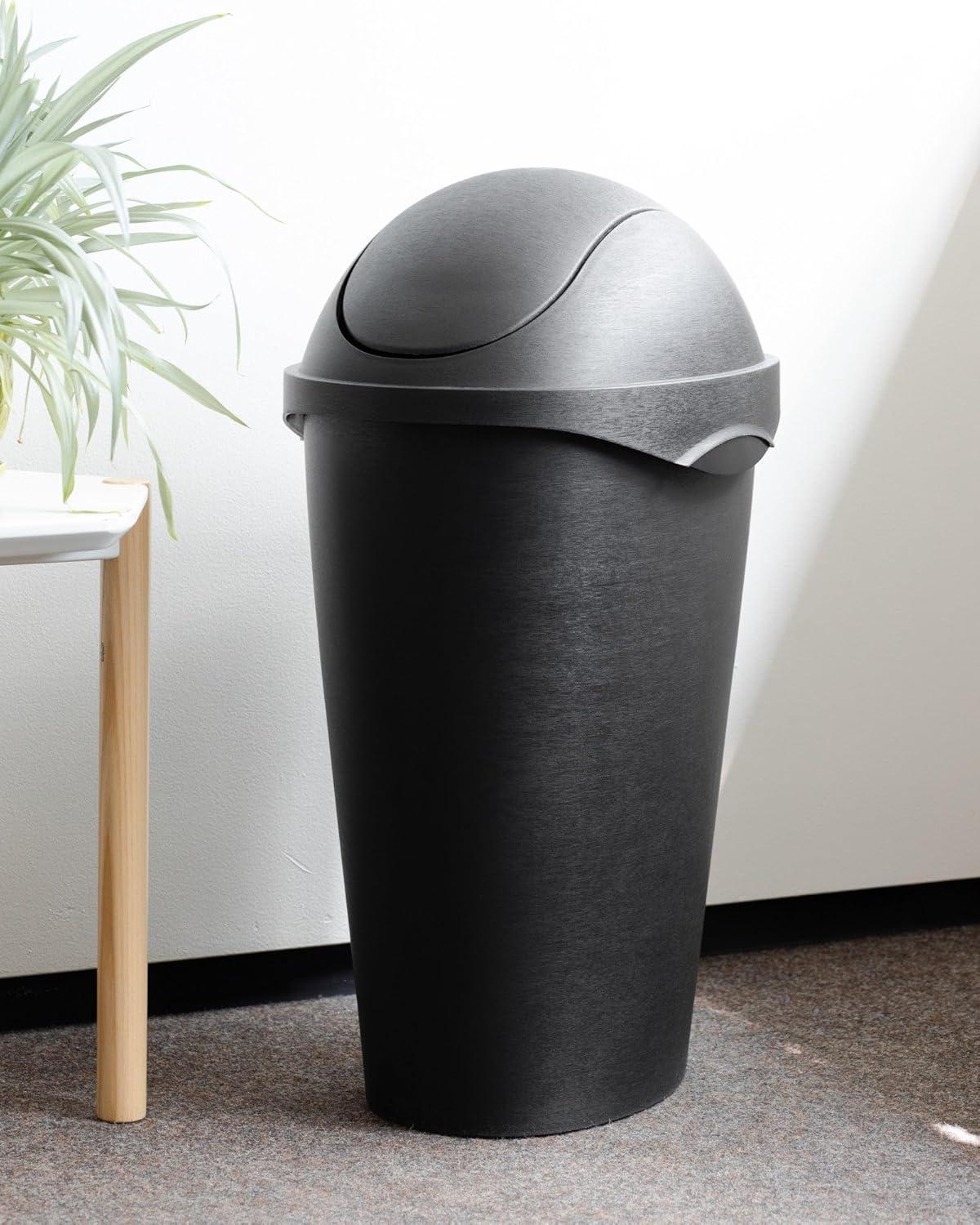image:imageUmbra Swinger 12Gallon SwingTop Waste Can BlackBlack