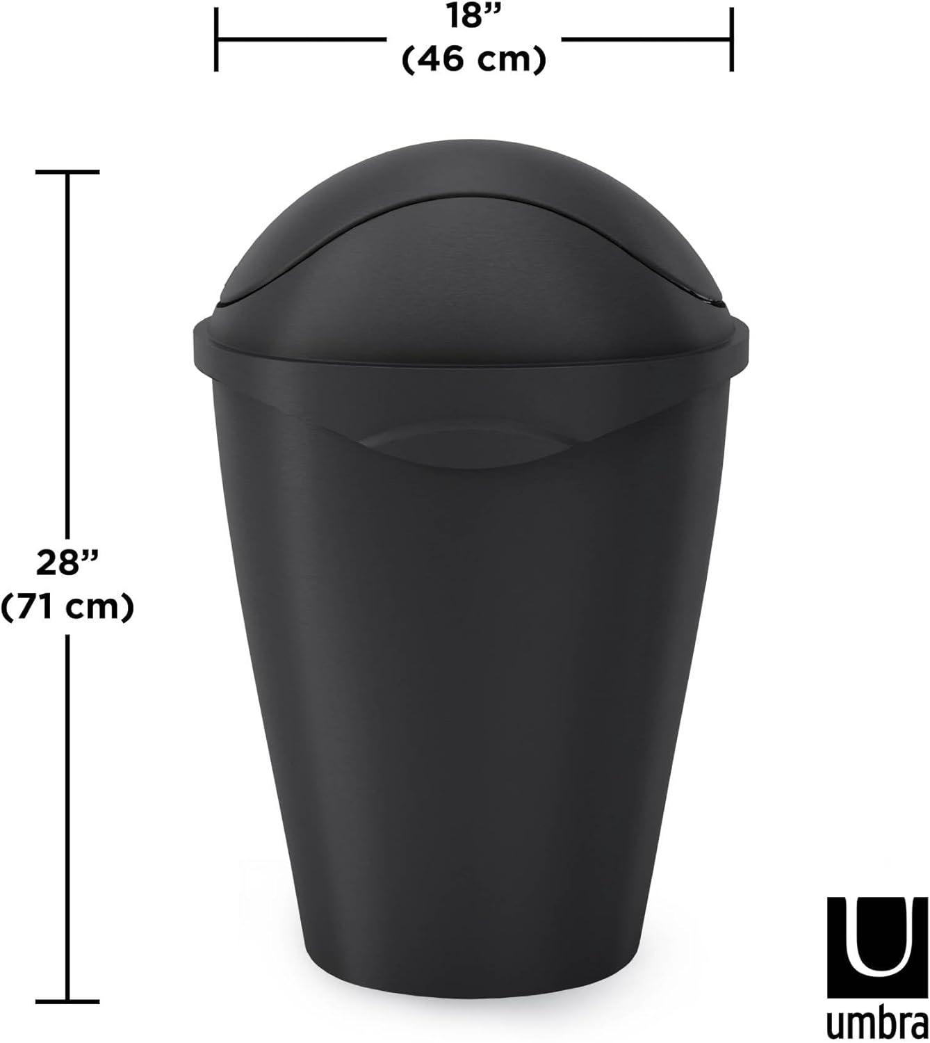 image:imageUmbra Swinger 12Gallon SwingTop Waste Can BlackBlack