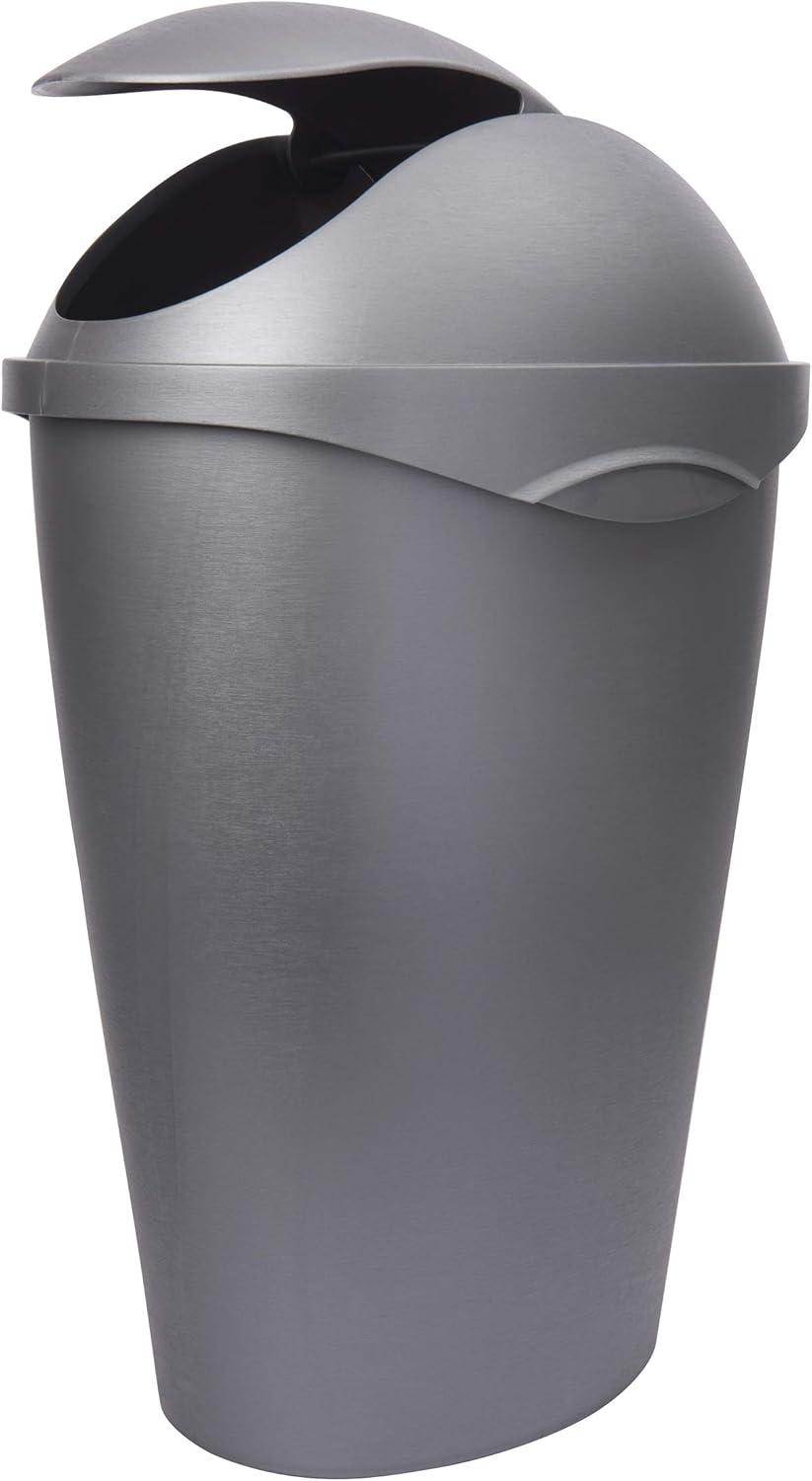 image:imageUmbra Swinger 12Gallon SwingTop Waste Can BlackNickel