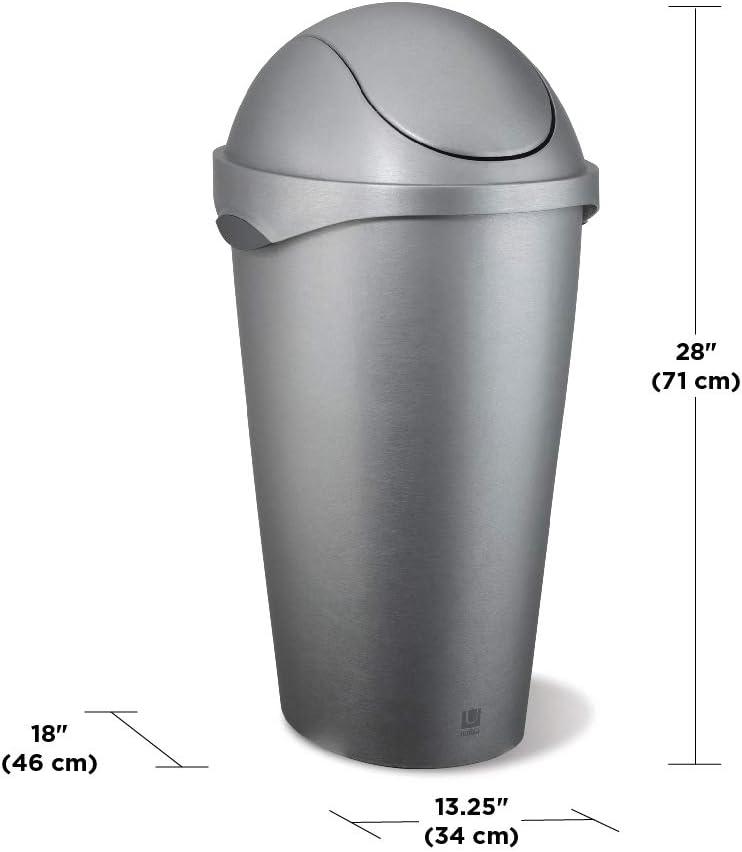 image:imageUmbra Swinger 12Gallon SwingTop Waste Can BlackNickel