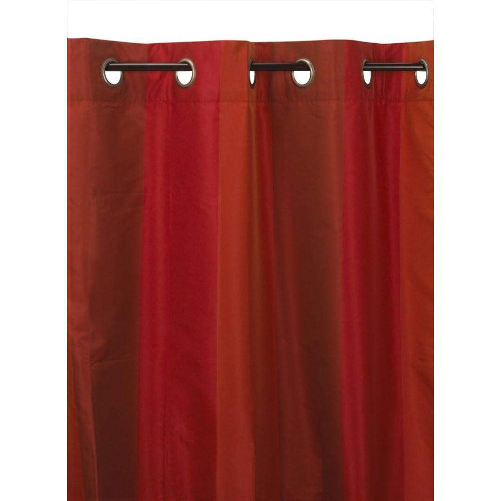 image:imageUmbra Concerto 50Inchby84Inch Taffeta Drapery Panel with Grommet Top ChocolateRed