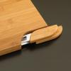 Umbra Cheeboo Three-Piece Bamboo Cheese Cutting Board and Knife Set