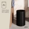 Umbra Metalla Trash Can Waste Basket, Plastic 4.5 Gallon (17L) Bin, Black(Black)
