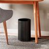 Umbra Metalla Trash Can Waste Basket, Plastic 4.5 Gallon (17L) Bin, Black(Black)