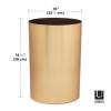 Umbra Metalla Trash Can Waste Basket, Plastic 4.5 Gallon (17L) Bin, Black(Gold)
