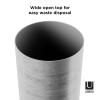 Umbra Metalla Trash Can Waste Basket, Plastic 4.5 Gallon (17L) Bin, Black(Greywood)